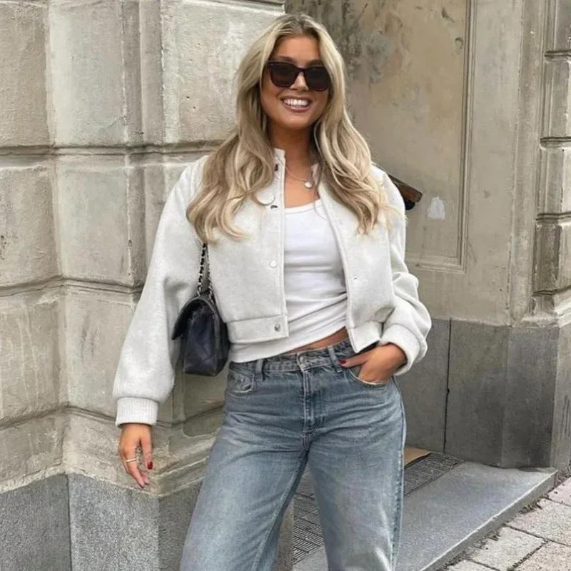 Women's Slouchy Attractive Soft Loose Bomber Jackets