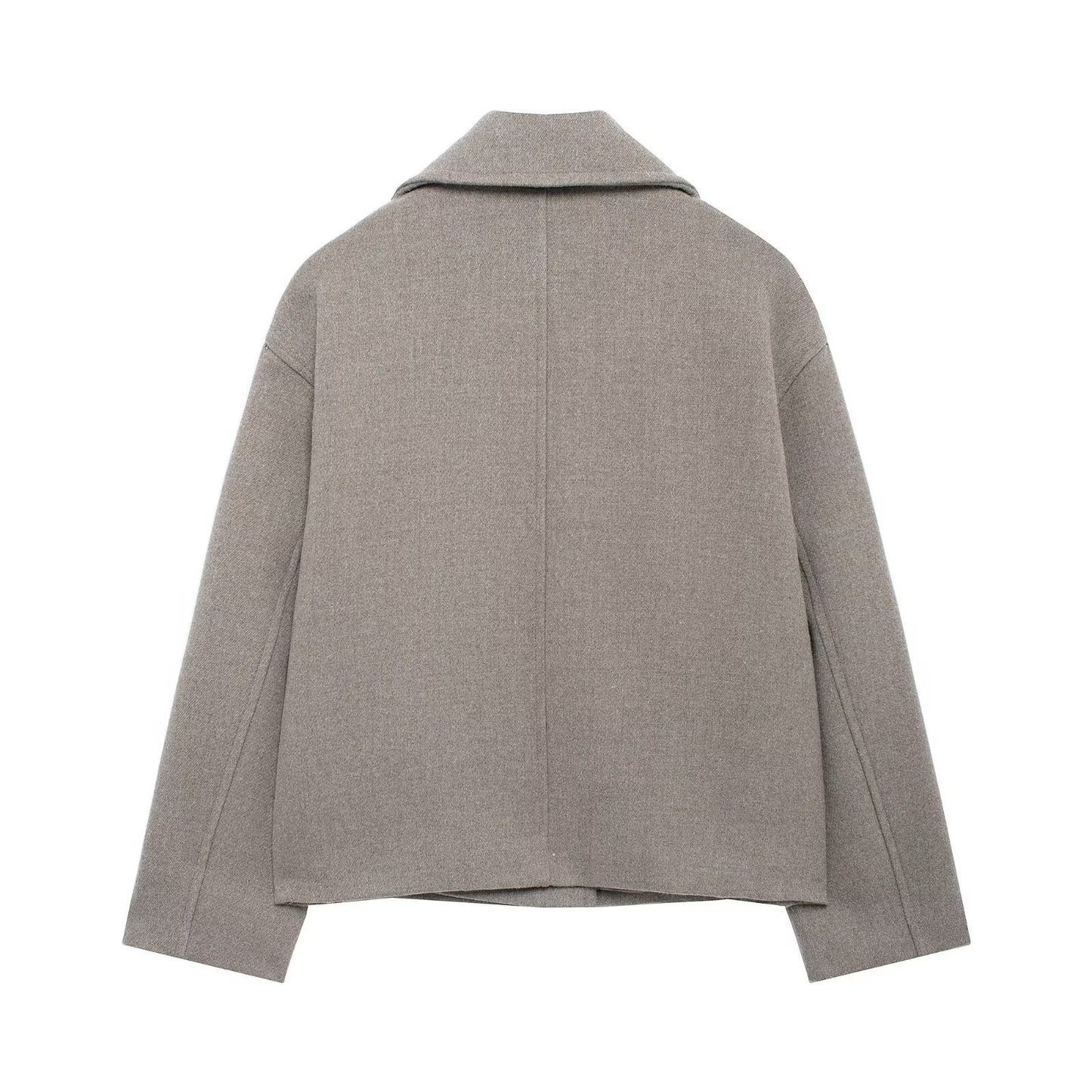 Autumn Double Breasted Blended Row Ornament Coats