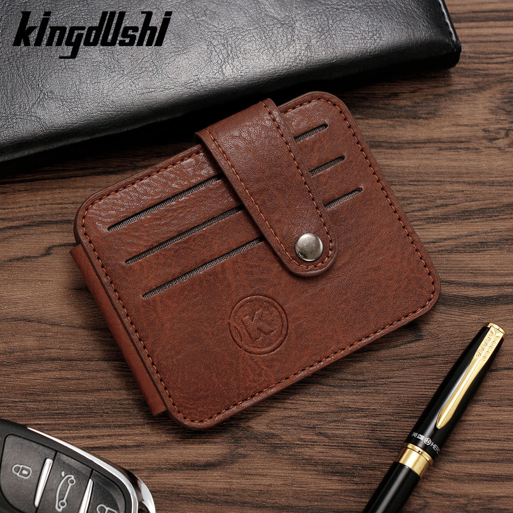 Retro Easy Matching Snap Multiple Slots Card Holder