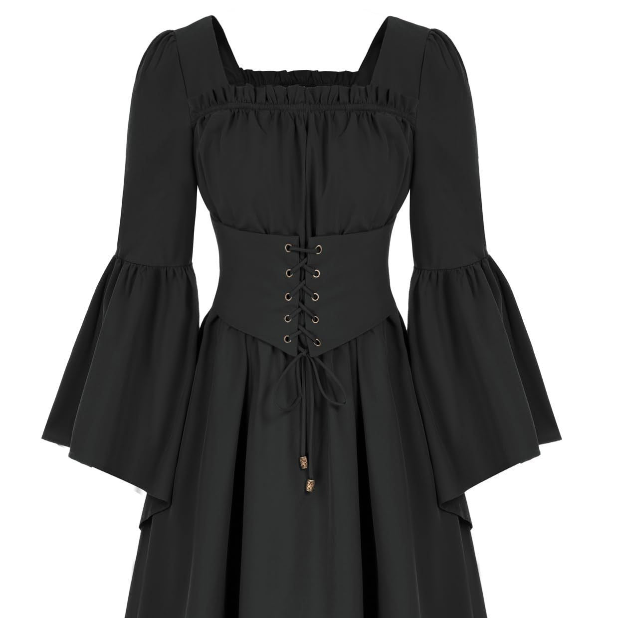 Women's Dress Flying Sleeves Elastic Back Large Swing Dresses