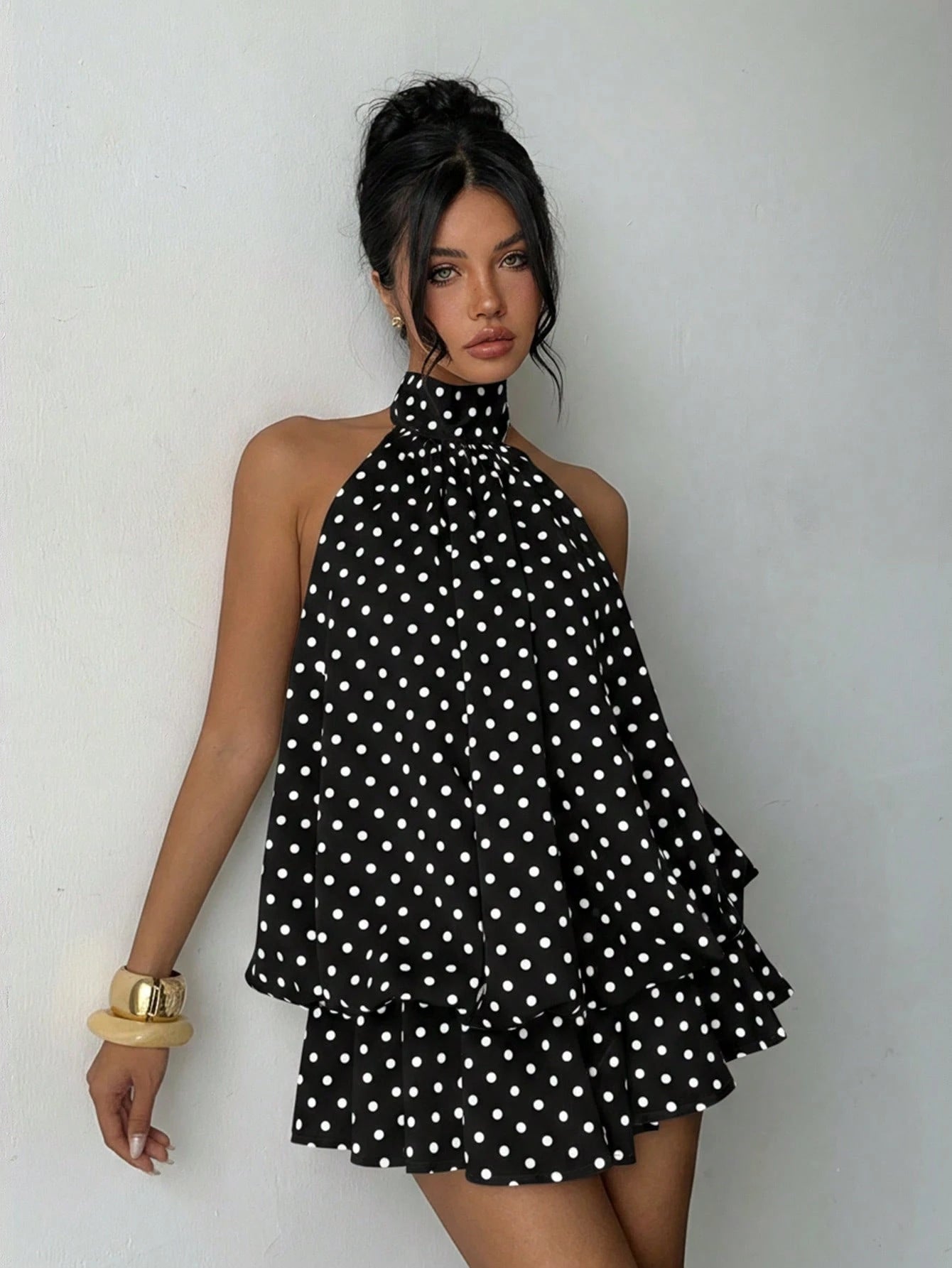 Halter Hot Solid Color Sexy Backless Skirts