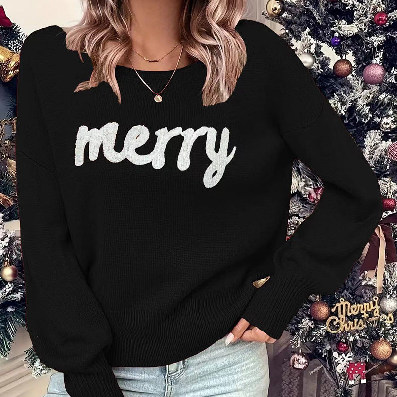 Women's Unique Graceful Christmas Long-sleeved Pullover Sweaters