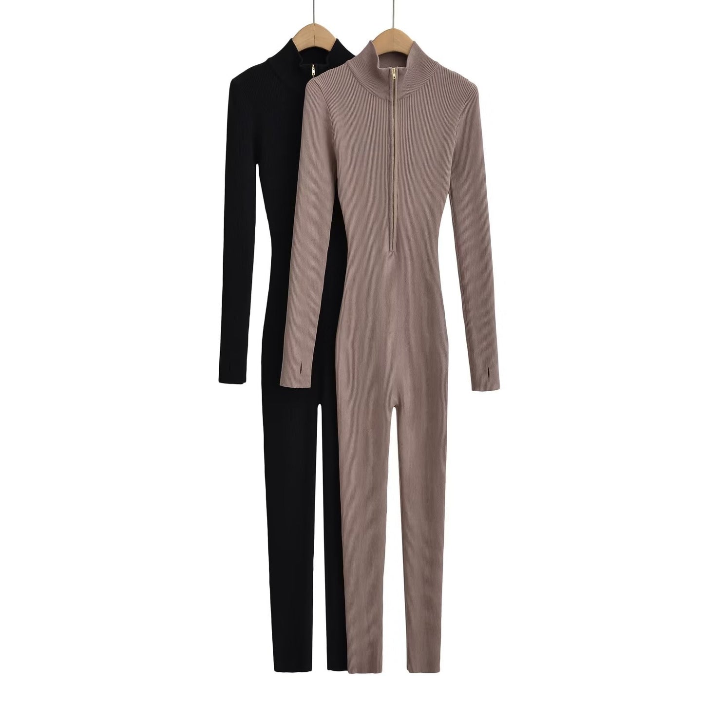 Stylish Innovative Attractive Classy Two-color Knitted Jumpsuits