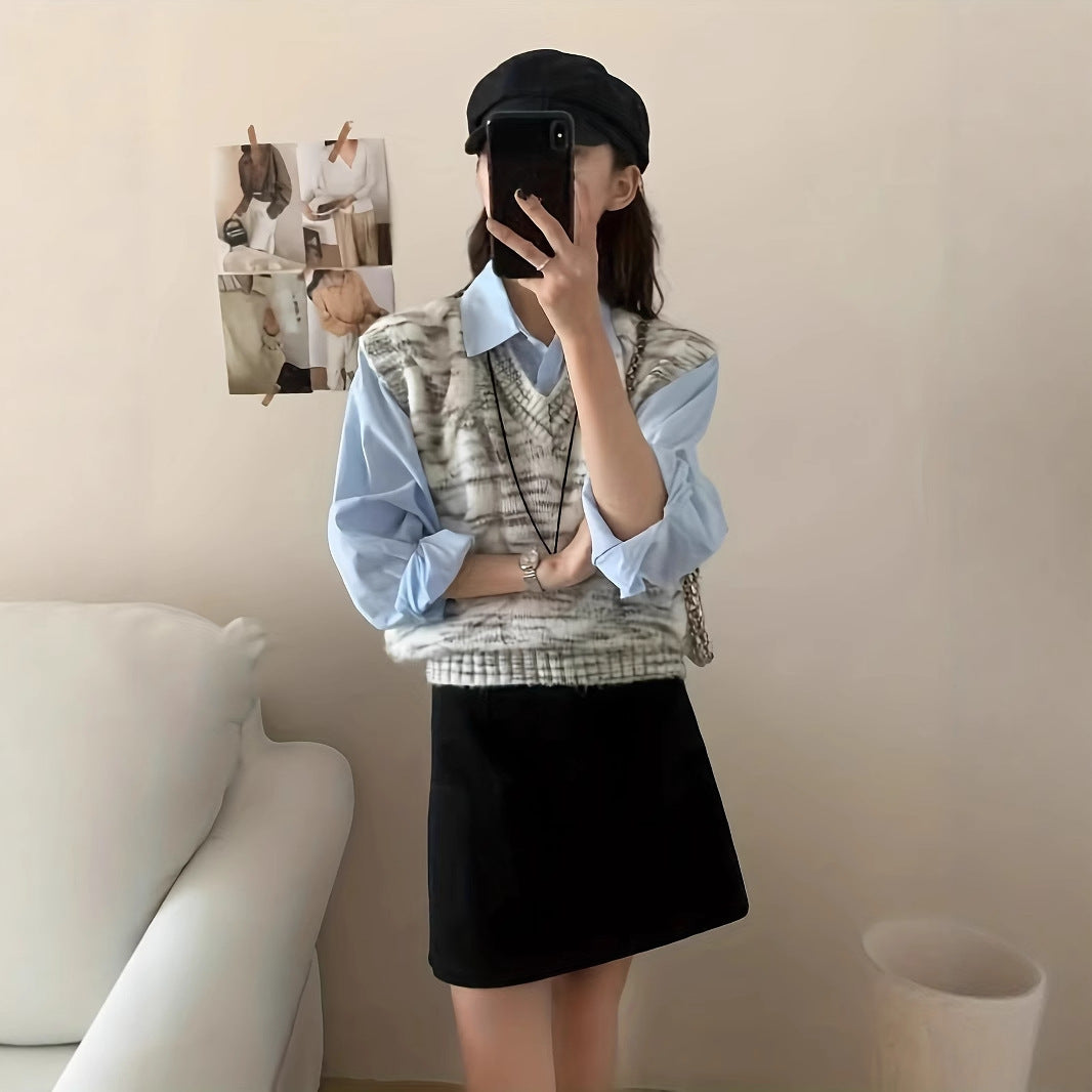 Durable Women's Style Colorful Wool Knitted Vests