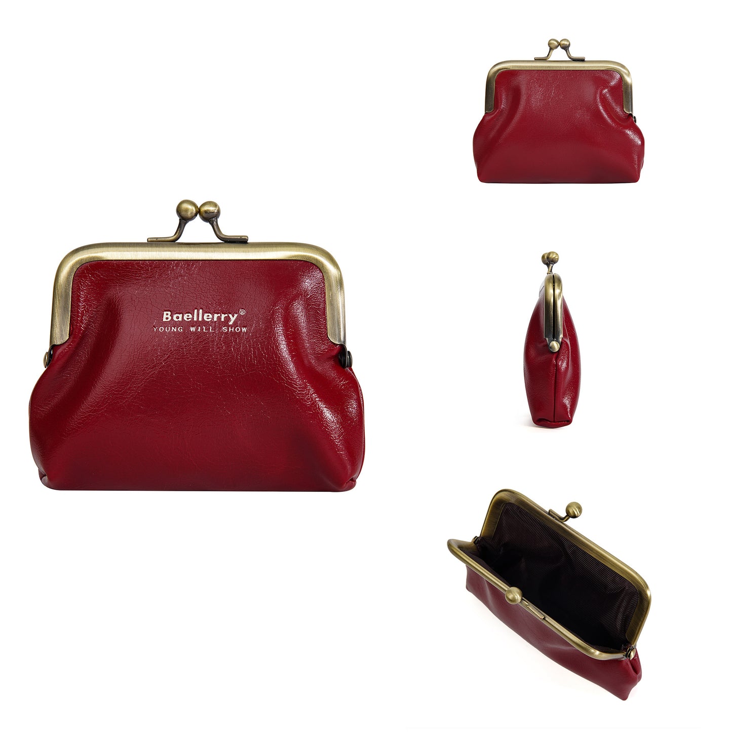 Women's Short Leather Tinplate Relatively Mouth High Ladies Wallets