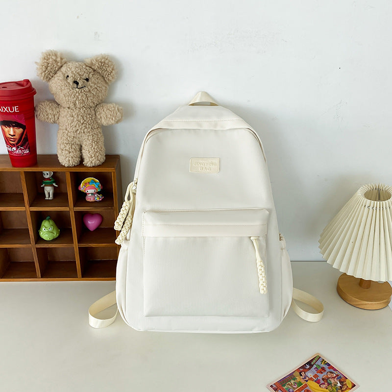 Women's High-grade Canvas Boys High Simple Large Middle School Students' Schoolbags