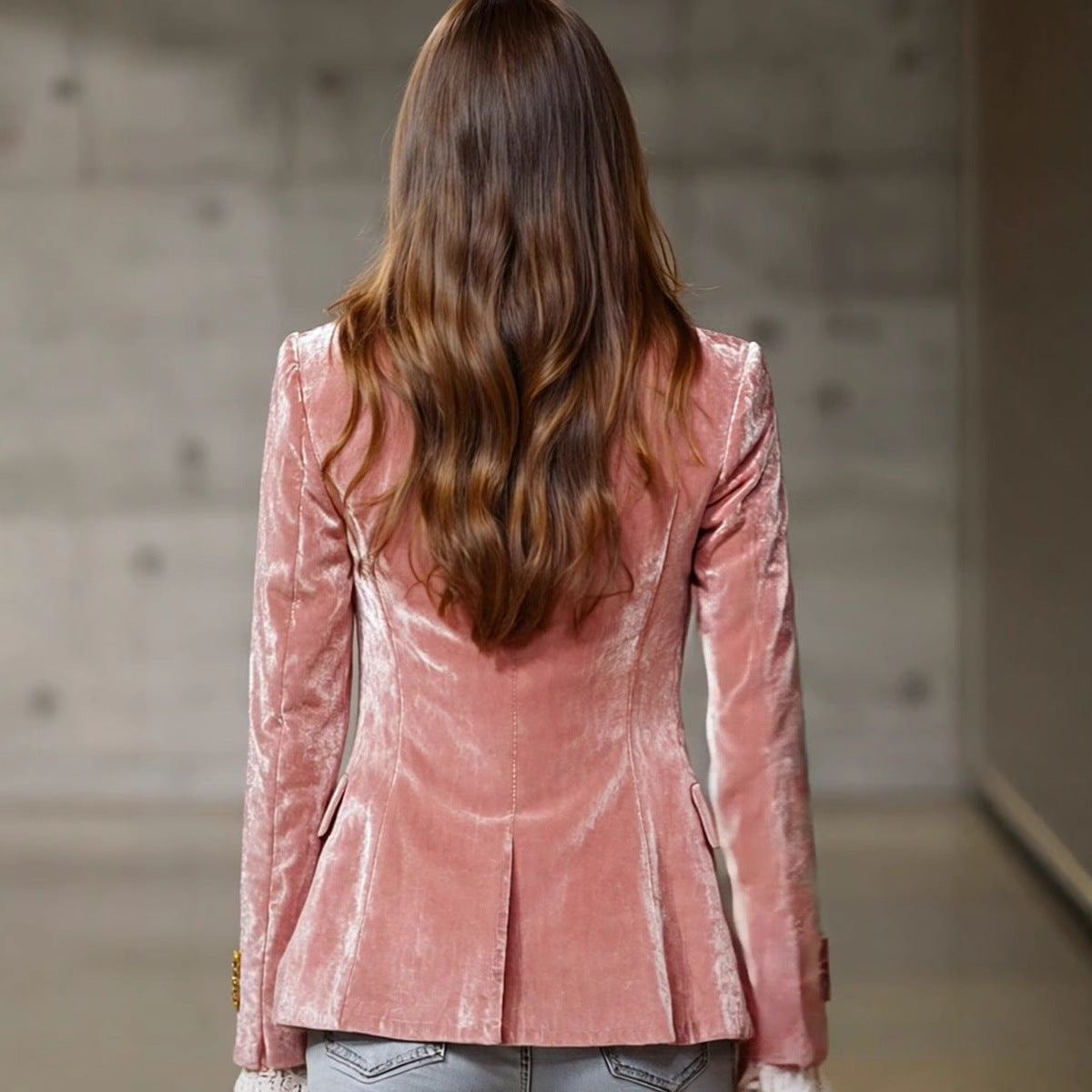 Women's Lapel Long Sleeve Fashion Slim Pocket Blazers