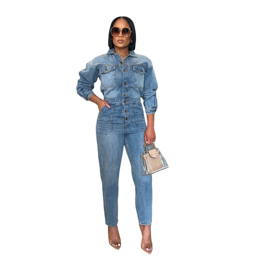 Women's Unique Charming Sexy Fashion Denim Jumpsuits