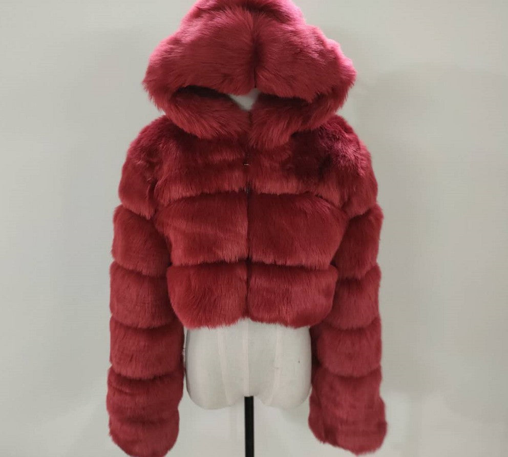 Durable Creative Imitation Fur Overcoat Fashion Coats