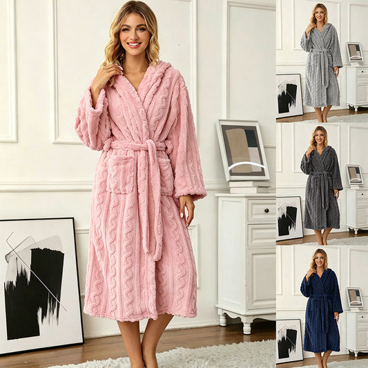 Women's Warm Thickened Jacquard Long Sleeve Pajamas Women's Sweater, Sweater