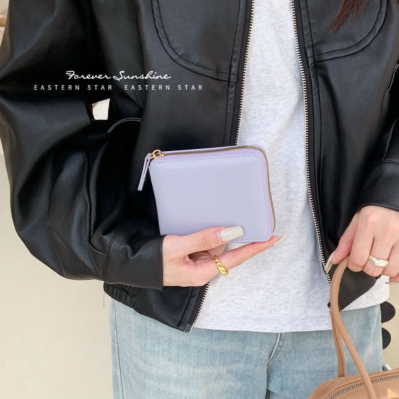Women's Female Simple Korean Style Short Three Ladies Wallets