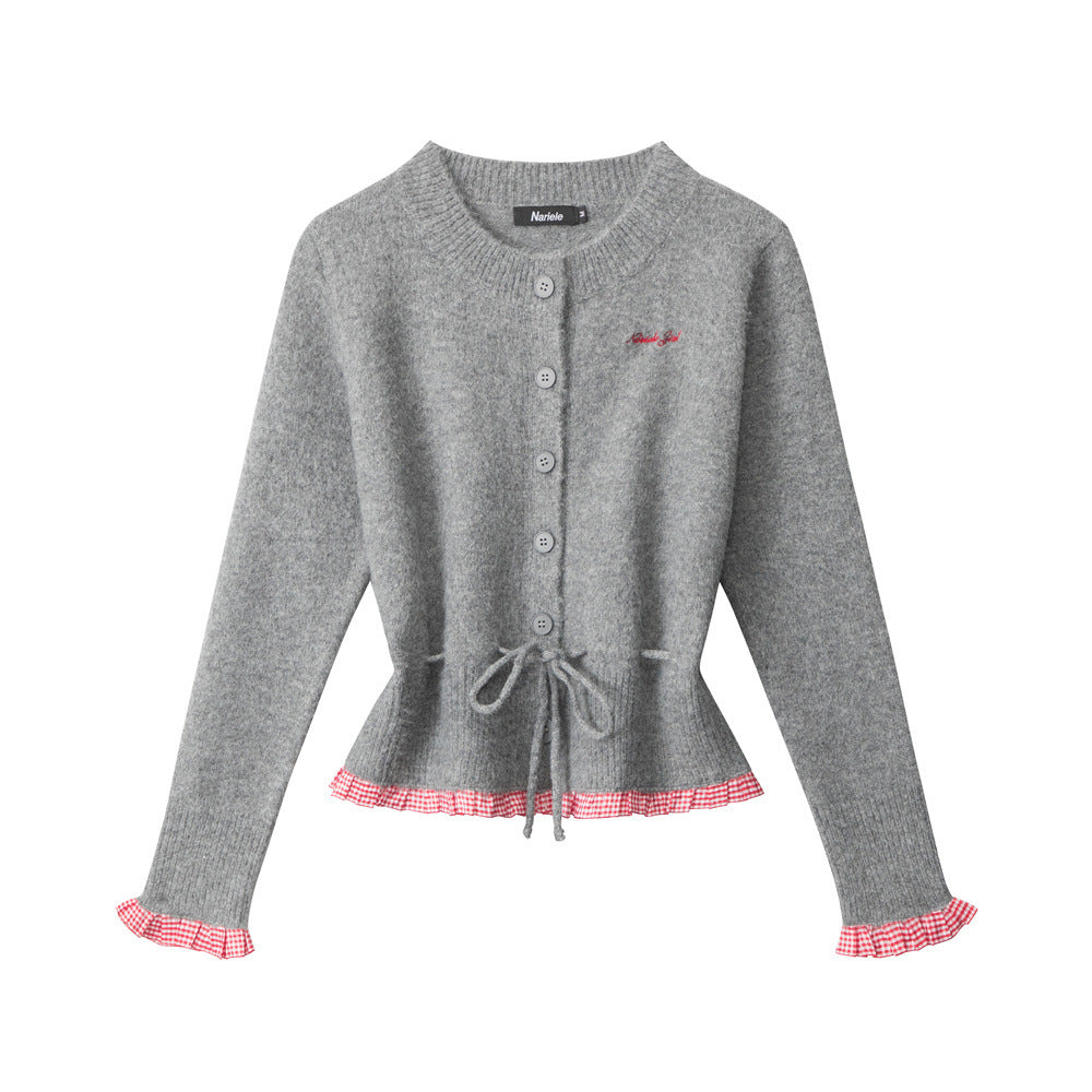 Women's Waist Trimming Design Sense Slim Knit Sweaters