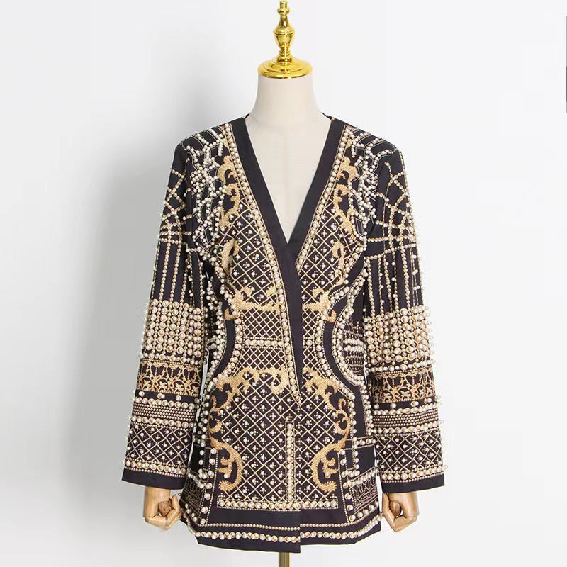 Women's Custom Long-sleeved Thickened Bubble Beads Printed Tops