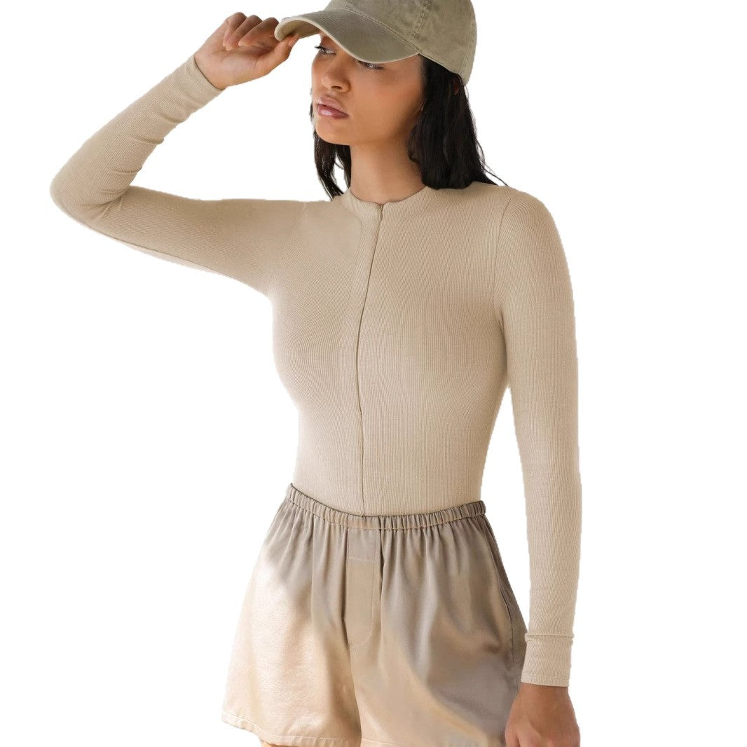 Women's Classy Skinny Knitted Versatile Zipper Jumpsuits