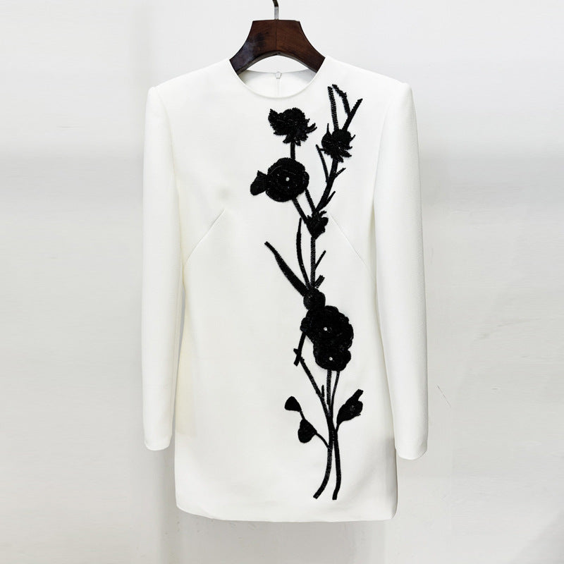 Early Autumn Fashion Three-dimensional Flower Bead Dresses