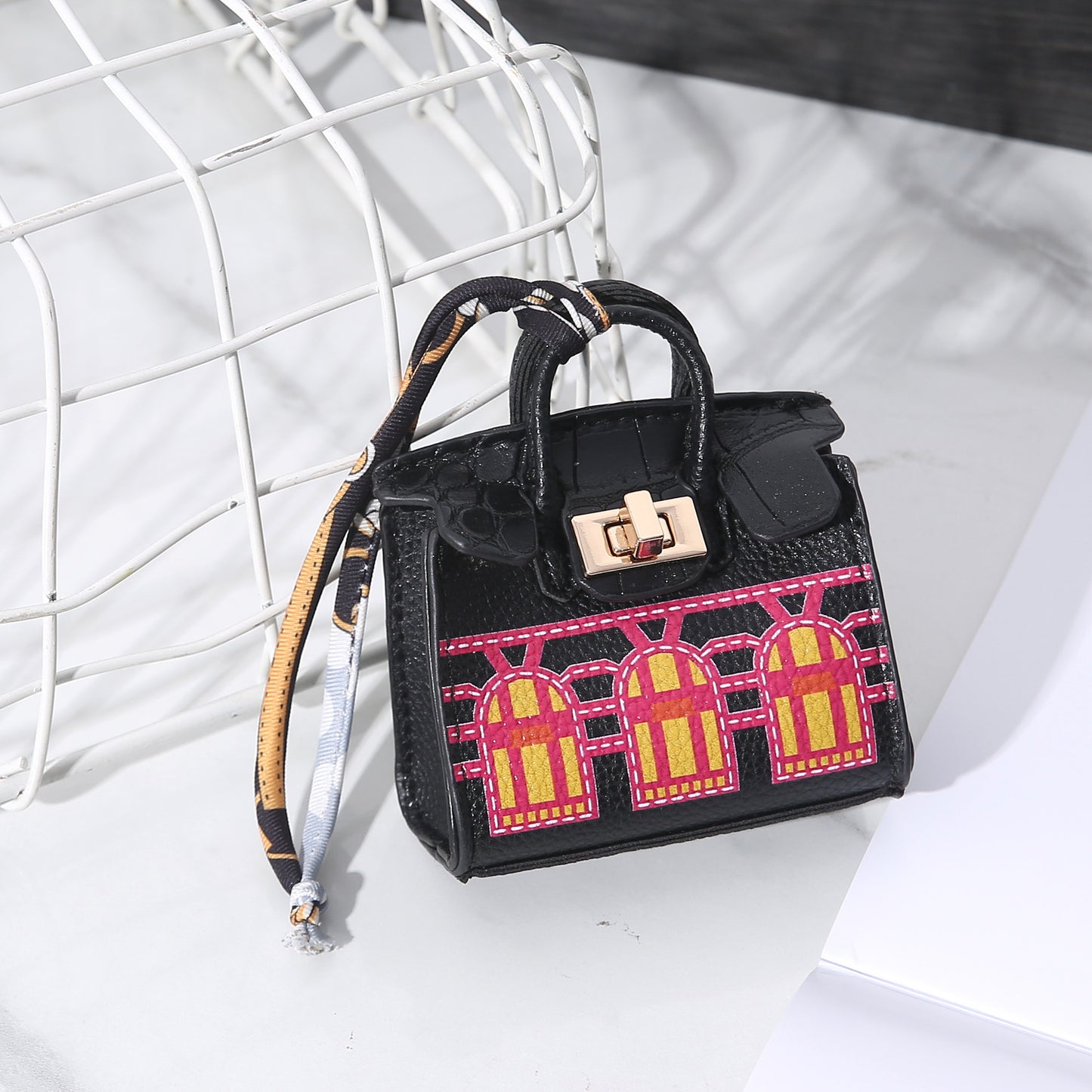 Mini House Portable Carrying Strap Headset Coin Purses