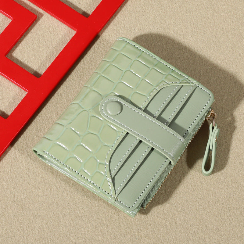 Women's Korean Style Stone Pattern Crocodile Multiple Ladies Wallets