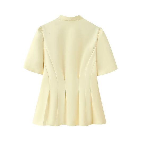 Women's Summer Fashion Elegant Handmade Flowers Waist Blazers