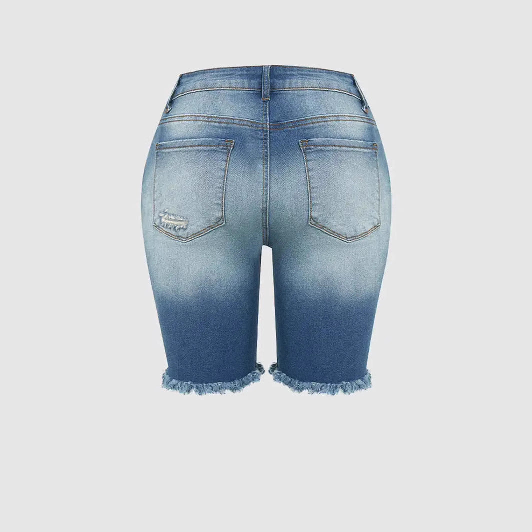 Women's Fashion Ripped Stretch Denim High Quality Women's Jeans