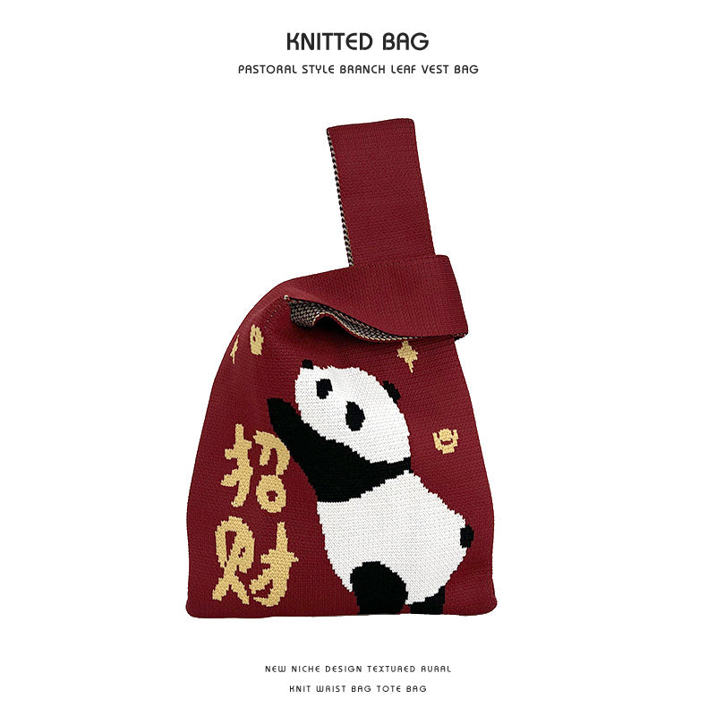 Women's Knitted Vest Versatile Large Capacity Commuter Handbags