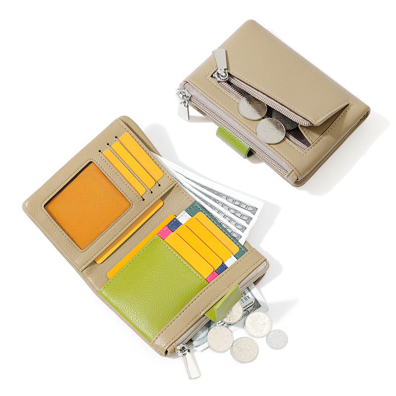 Women's Short High-grade Two Fold Multiple Slots Ladies Wallets