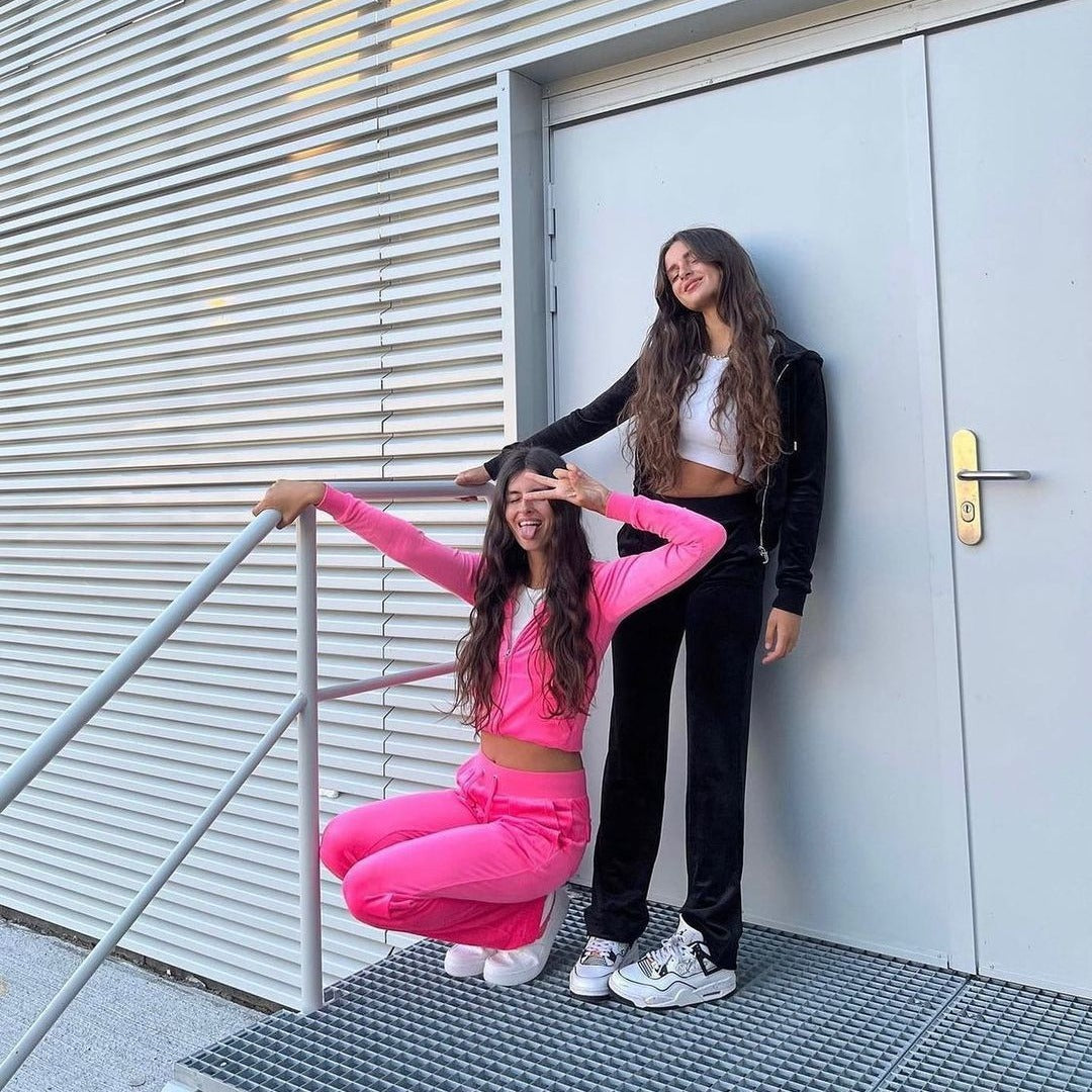 Women's Autumn Veet Sports Leisure Gold Suits