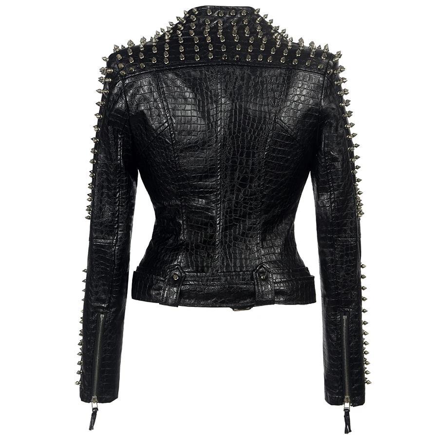 Women's Winter Street Hipster Zipper Imitation Leather Long Jackets