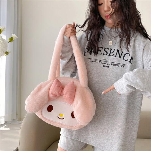 Cute Little Monster Plush Large Capacity Shoulder Bags