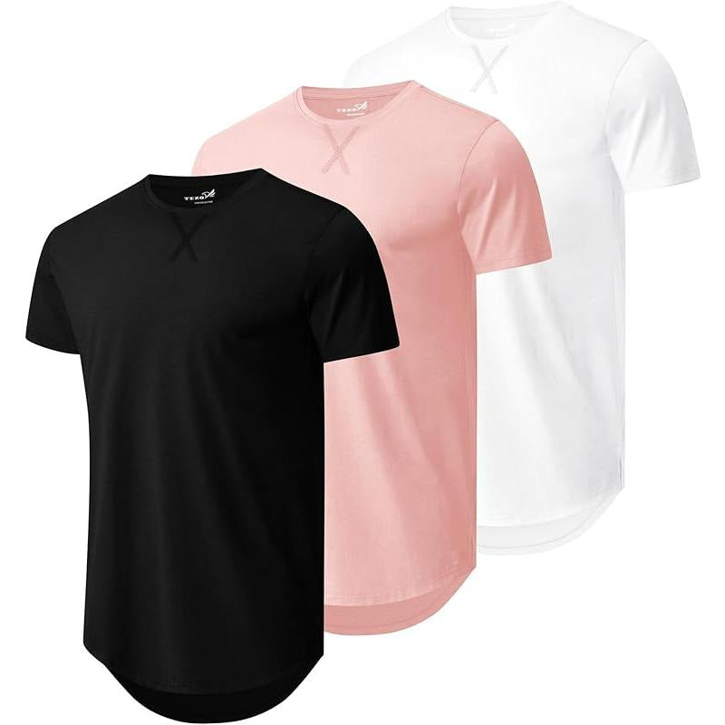 Men's Round Neck Short-sleeved Shirt Summer T-shirt Blouses