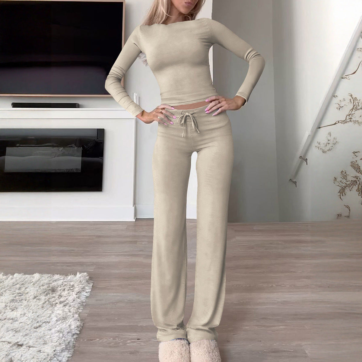 Women's Sports Yoga Long Sleeve T-shirt Solid Suits
