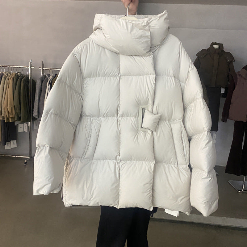 Women's Fashion White Duck Down Casual Bread Jackets