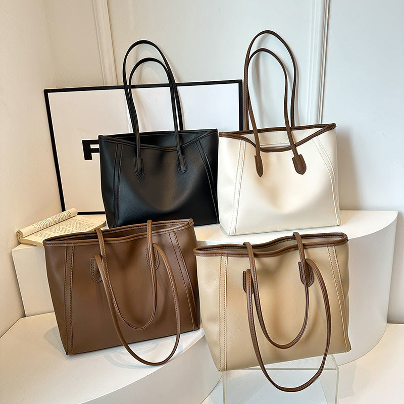 Women's Large Capacity Fashionable Korean Style Easy Tote Bags