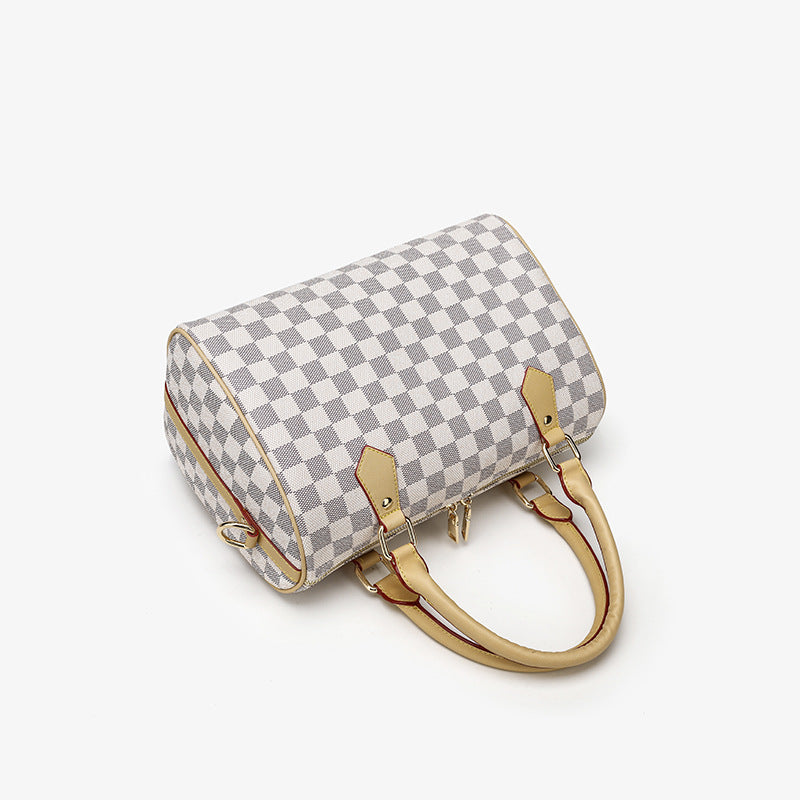 Women's Large Capacity Advanced Portable Plaid Pillow Handbags
