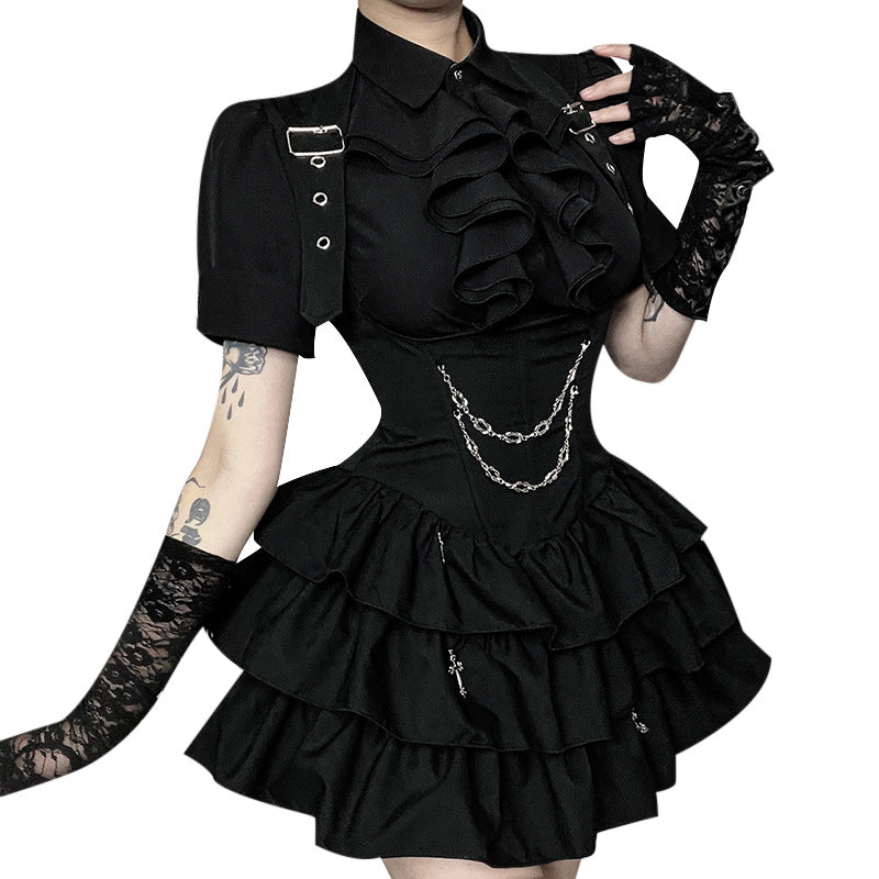 Culture Adult Lady Like Woman Elegant Ruffle Dresses