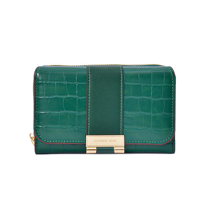 Women's Fashion Attractive Crocodile Pattern Clutch Ladies Wallets