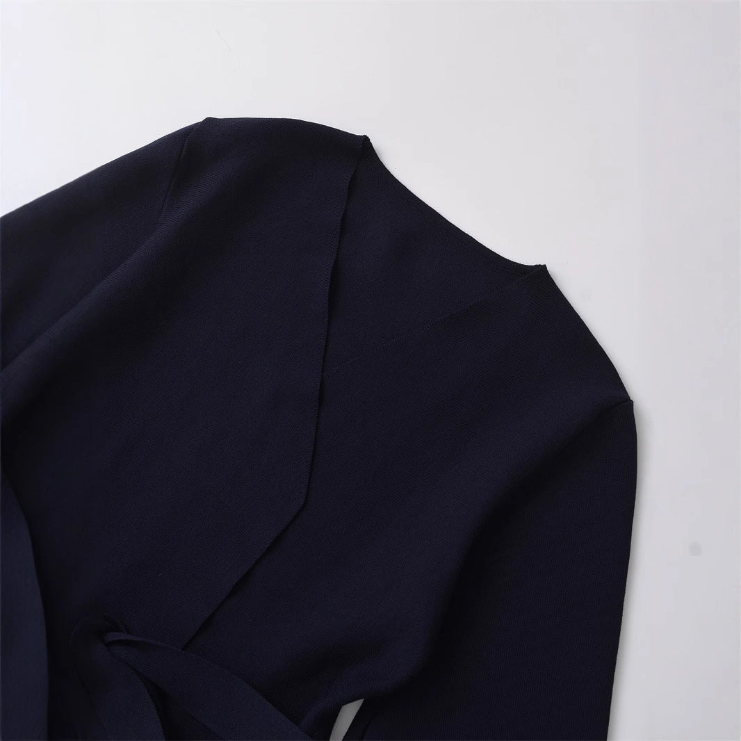 Women's Autumn Elegant Deep With Belt Padded Blazers