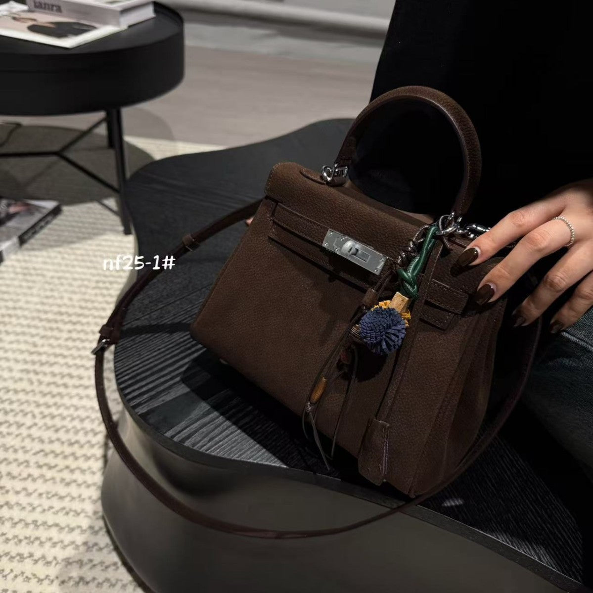 Women's High-grade Portable Kelly Matte Leather Fashion Crossbody Bags