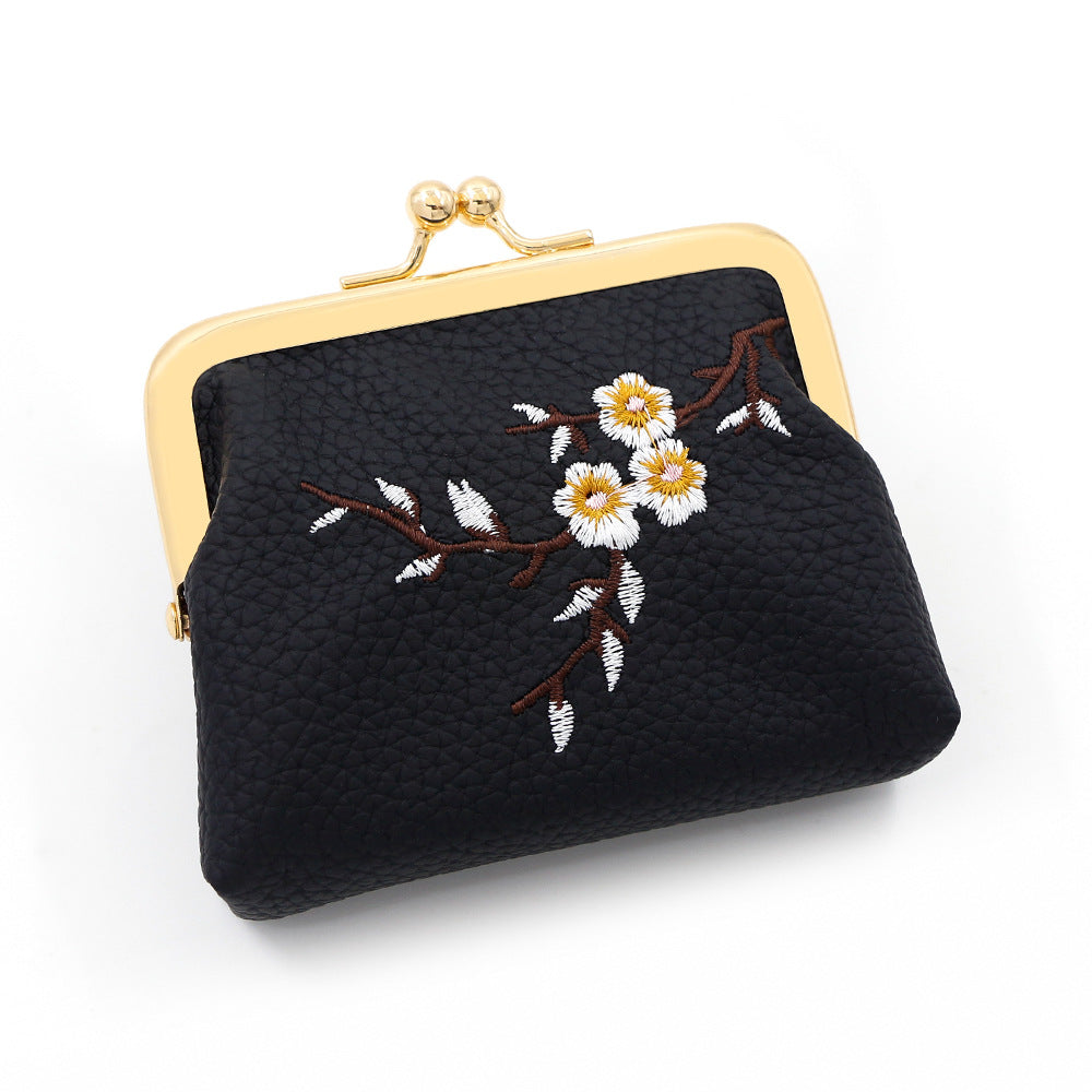 Chinese Style Embroidery For Storage Earphone Card Holder