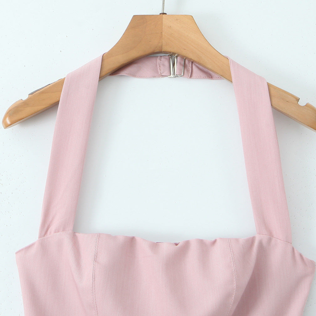 Women's Homemade Classic Fashion Western Style Halter Dresses