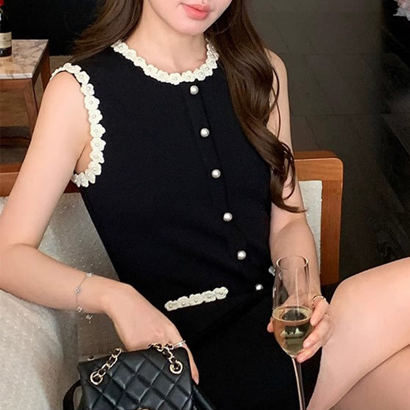 Pocket Suspender Dress Round Neck Sleeveless Dresses