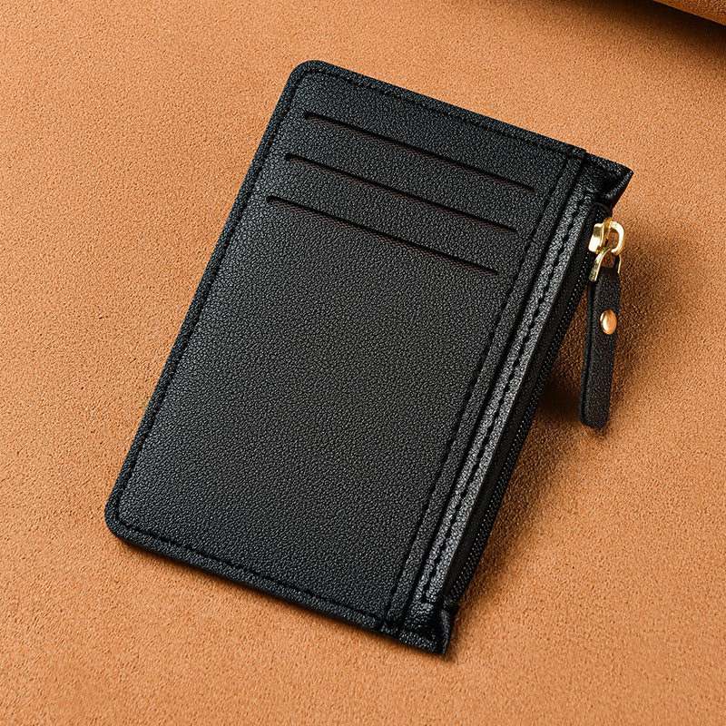 Women's Simple Multiple Slots Zipper Large Capacity Card Holder