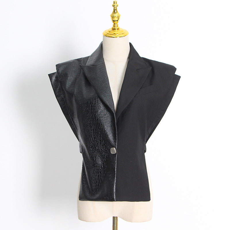 Women's Fashion Locomotive Style Female Hollow Design Sexy Vests