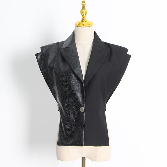 Women's Fashion Locomotive Style Female Hollow Design Sexy Vests