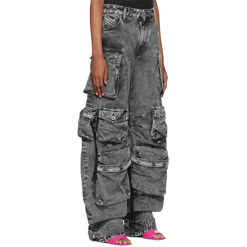Women's Street Modern Combination Universal Wear Tooling Jeans
