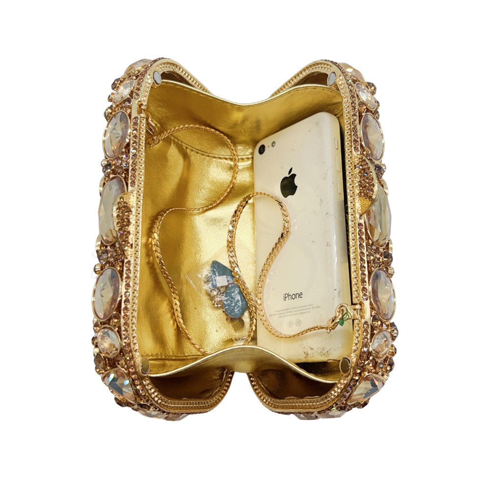 Women's Diamond Glass Diamonds Clutch Banquet Evening Bags