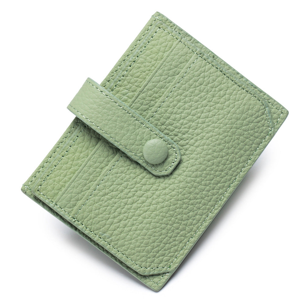 Women's Fashion Genuine Leather Made Korean Storage Card Holder