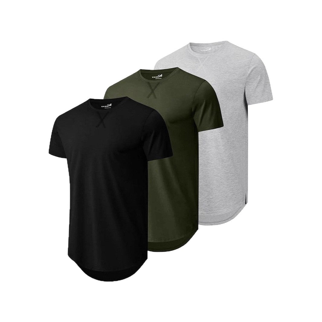 Men's Round Neck Short-sleeved Shirt Summer T-shirt Blouses
