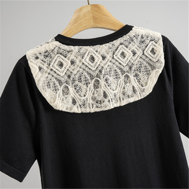 Women's Patchwork Knitting Midi Up Slimming Younger Dress