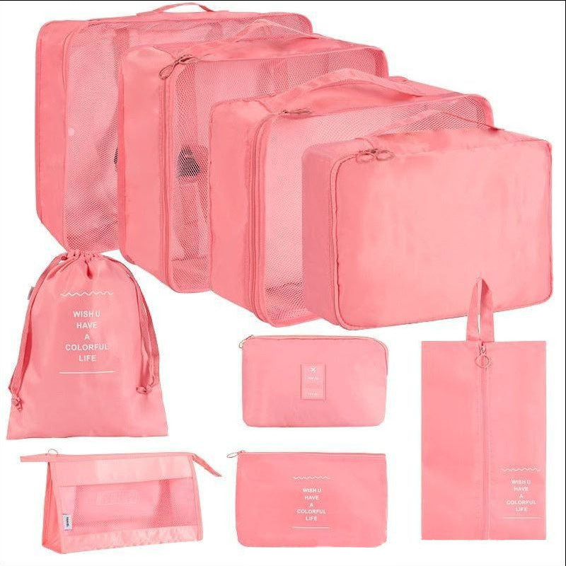 Korean Buggy Set Large Capacity Clothing Shoes Cosmetics Travel Bags