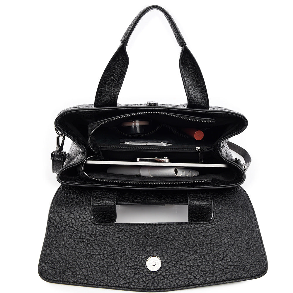 Women's Embossed Large Capacity Simple Commuter Handbags